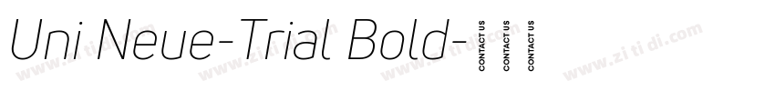 Uni Neue-Trial Bold字体转换